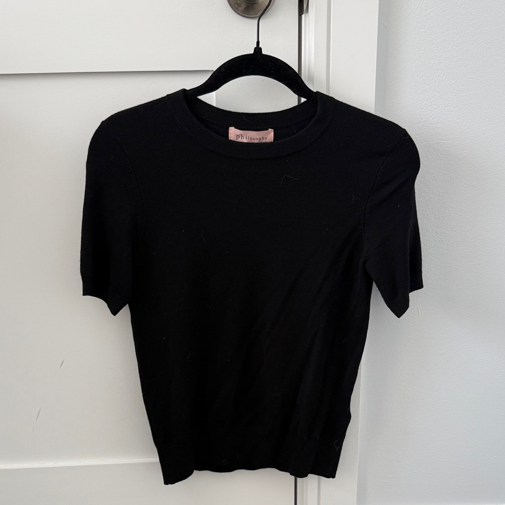 Philosophy Black Short Sleeve Women’s Tee